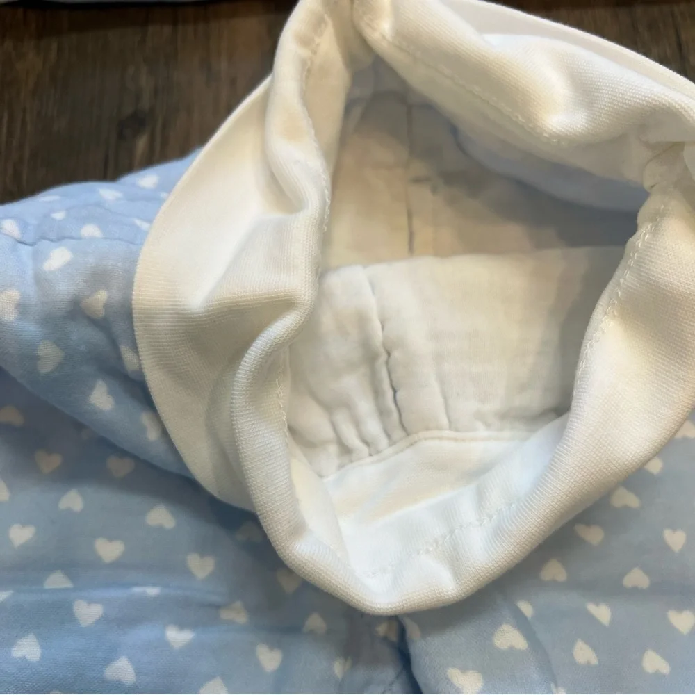 Kids Heart Shape White Blue Padded Matching Set Jacket/Pants Size 18-24 Months